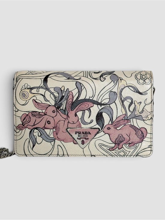 Prada Handbags - Prada & JAMES JEAN Rabbit Print Chain Crossbody Bag